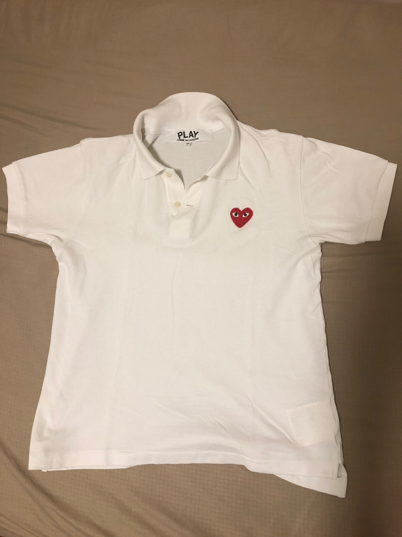 white cdg polo