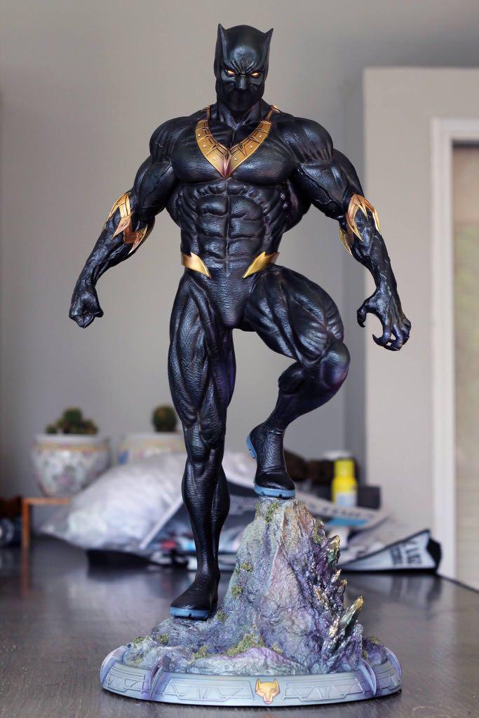 Custom A3 Black Panther Painted By Artizlabel 1 4 Statue Marvel