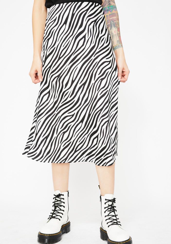 Dollskill Animalistic Behaviour Zebra Skirt Women S Fashion