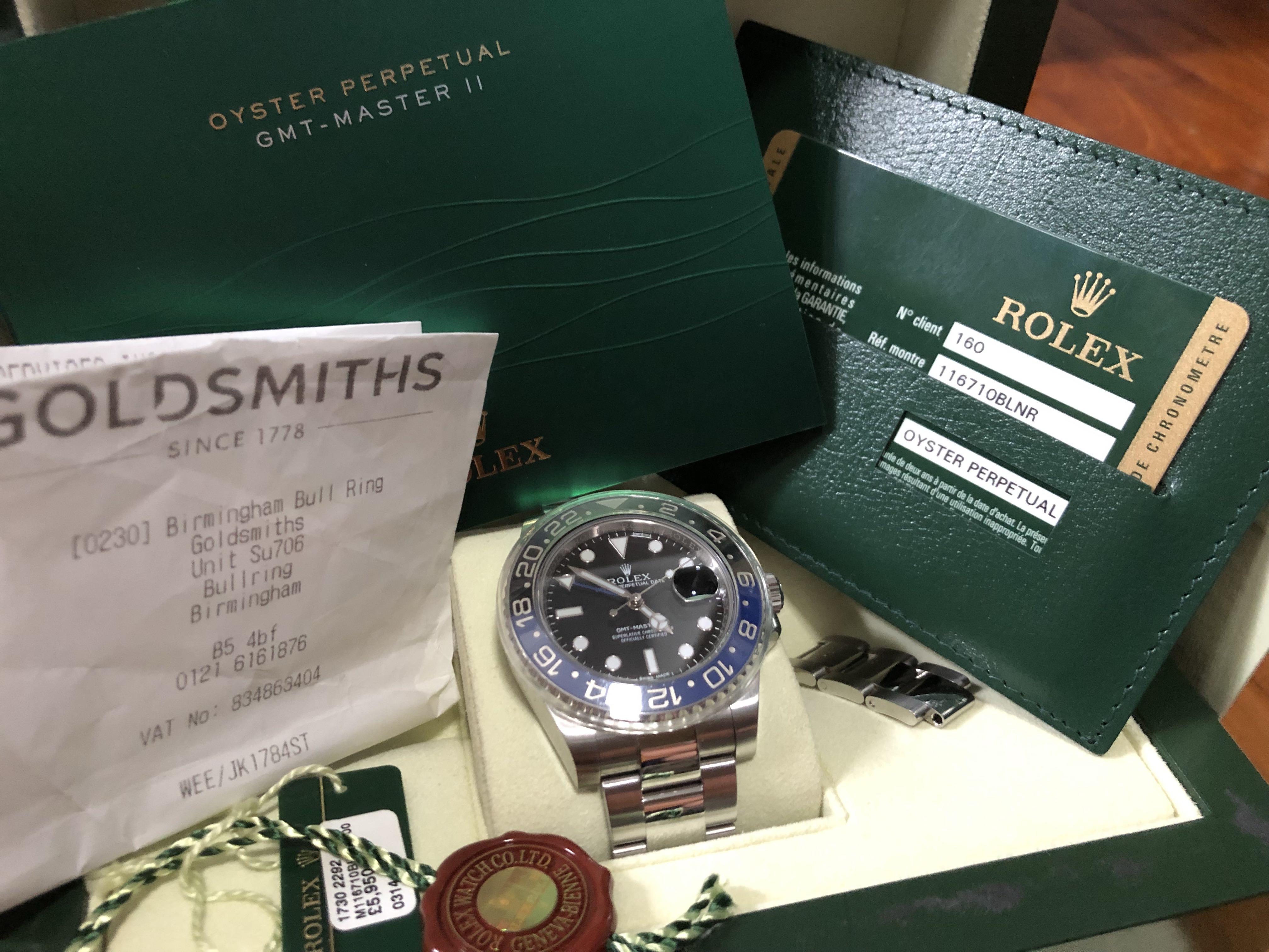 Fullset Rolex Batman 116710blnr Luxury Watches On Carousell
