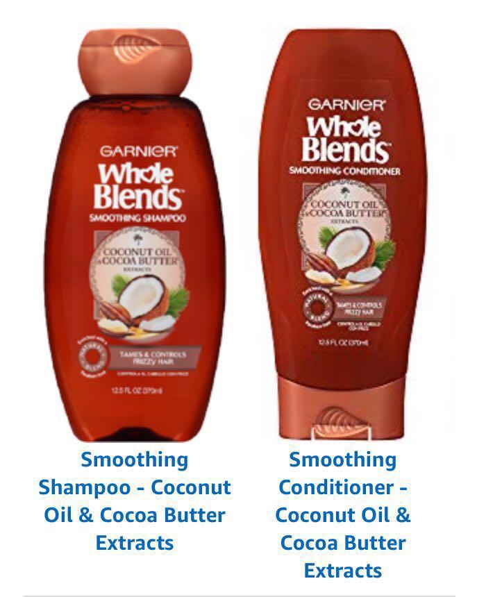 Garnier whole blends shampoo & conditioner (650ml), Beauty & Personal Care, Hair on Carousell
