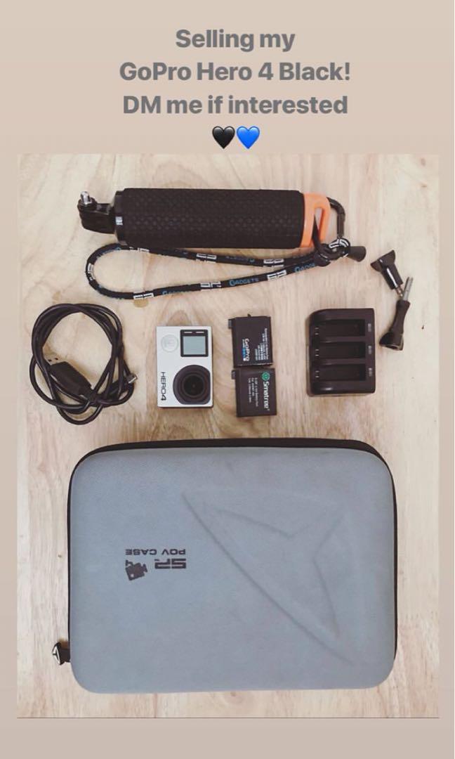 GoPro Hero4 Black (Category: Gimbals & Stabilizers ) located in Paranaque City. Submitted by sora05 (Listing ID 210699818, Image 1). Description: Repriced - Unit and batteries, charger, cable.