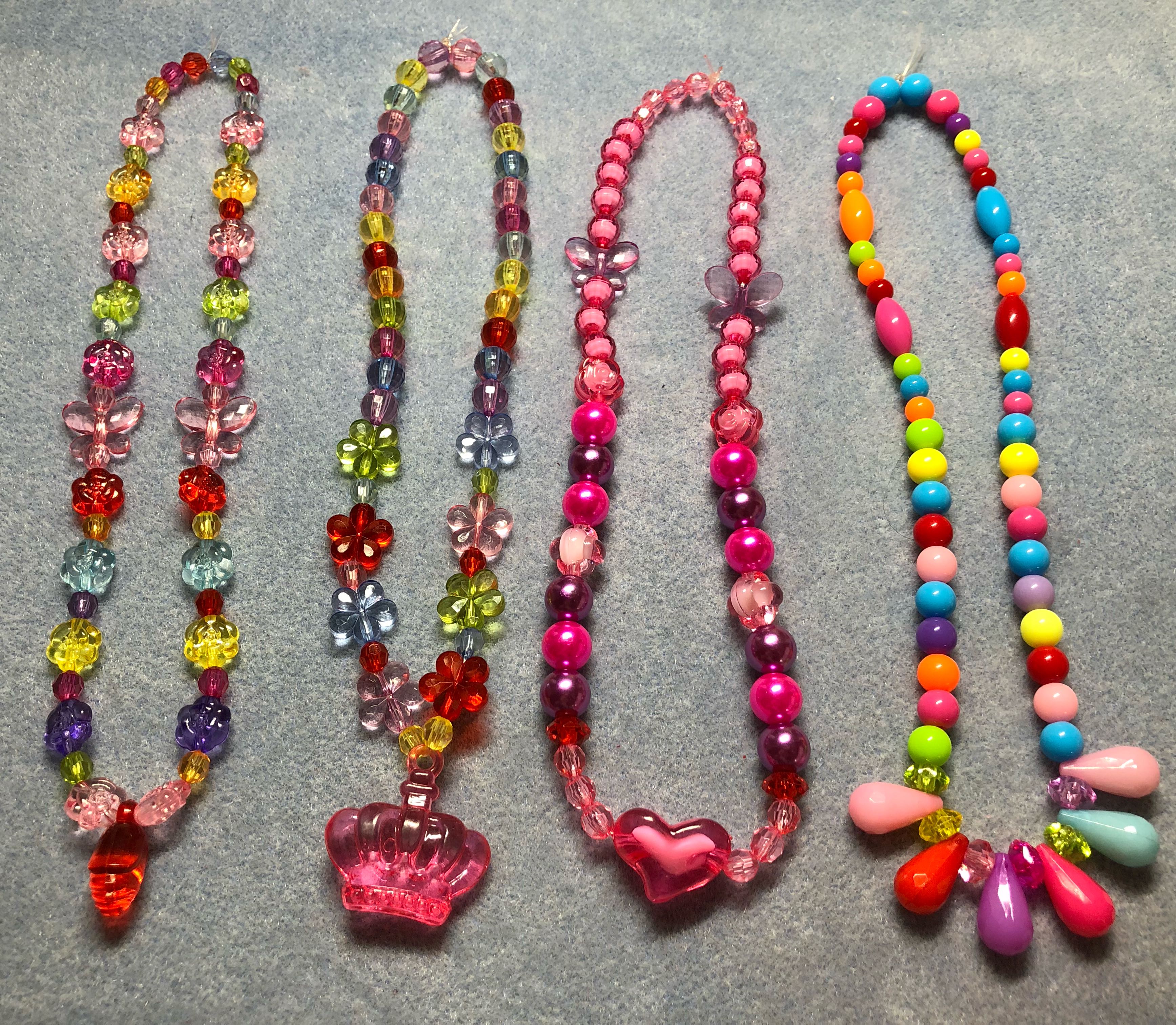Handmade children kids beads necklaces 3 pc Women s Fashion