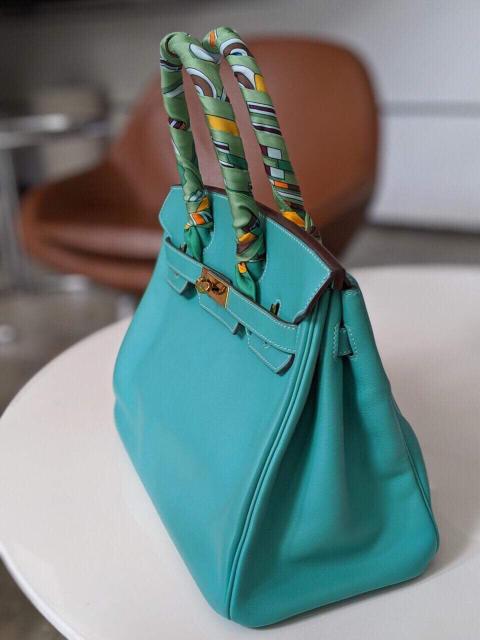 Hermes birkin 30 blue lagoon limited edition Women s Fashion Bags Wallets Purses Pouches on Carousell