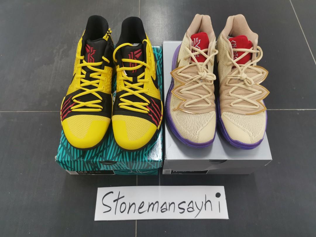 Men 's Basketball Shoes Nike Kyrie 5 Green White AO2919 100