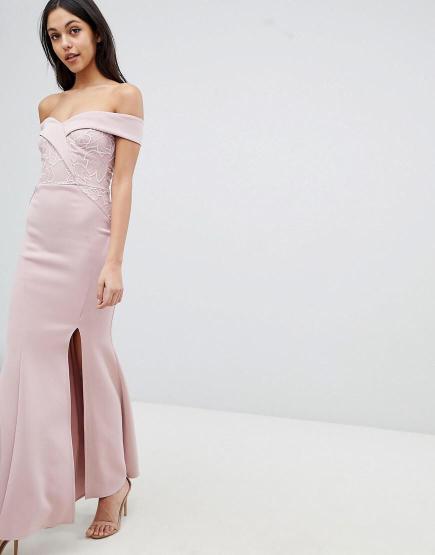 Lipsy fishtail maxi bandage dress clearance