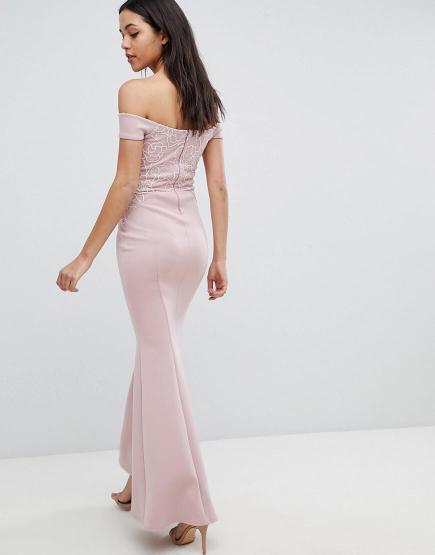 Lipsy fishtail maxi bandage dress clearance