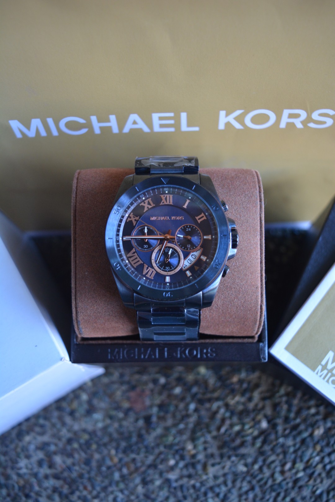 mk blue watch