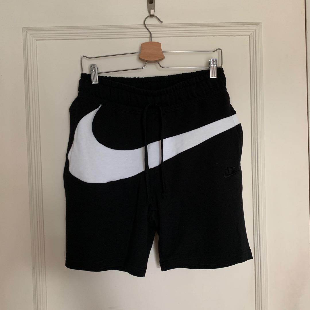 Nike big swoosh black shorts, Women's 