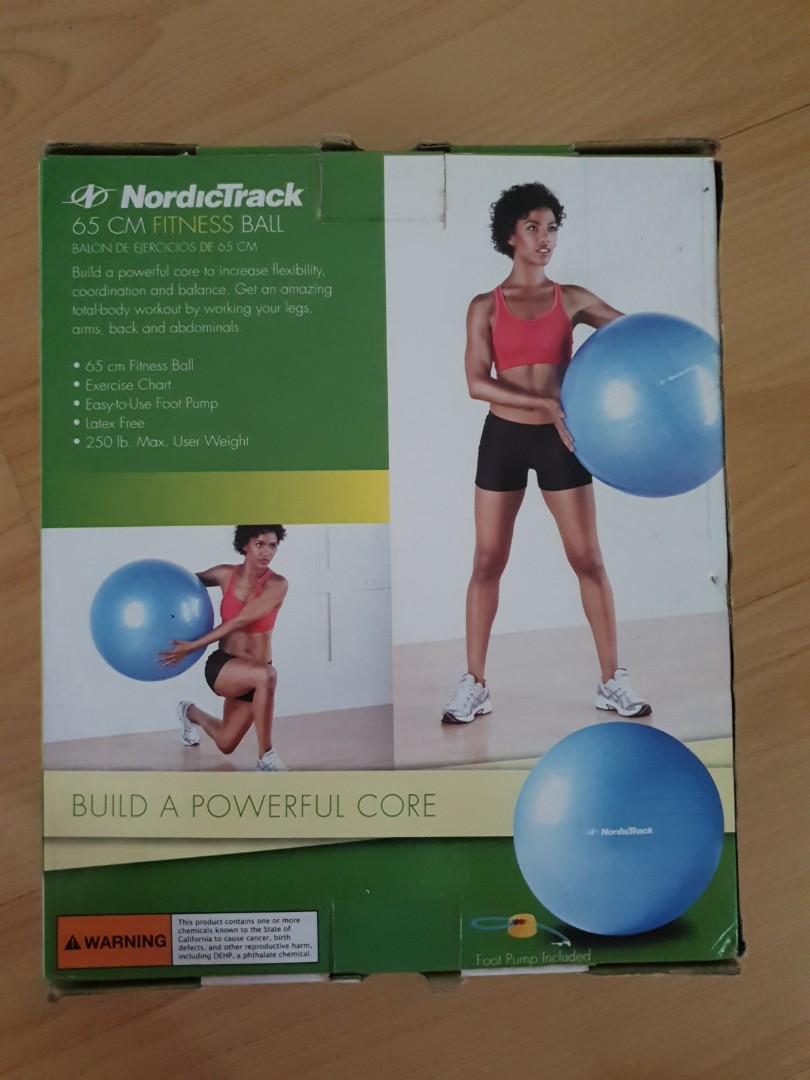 NordicTrack 65cm Fitness Ball, Sports Equipment, Exercise & Fitness
