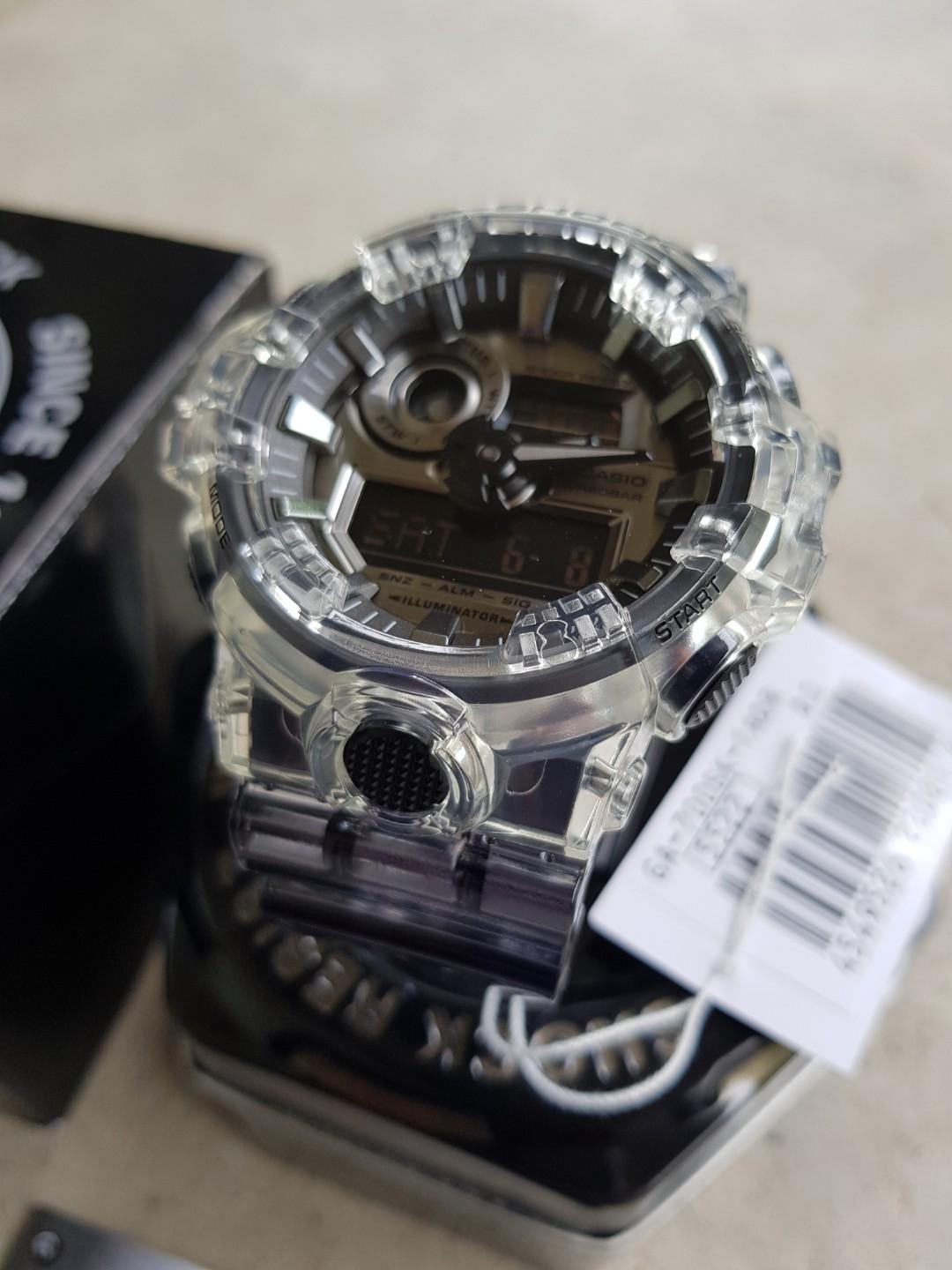 ORIGINAL Casio G Shock Clear Skeleton Series GA700SK Mobile