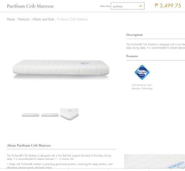 uratex purifoam crib mattress