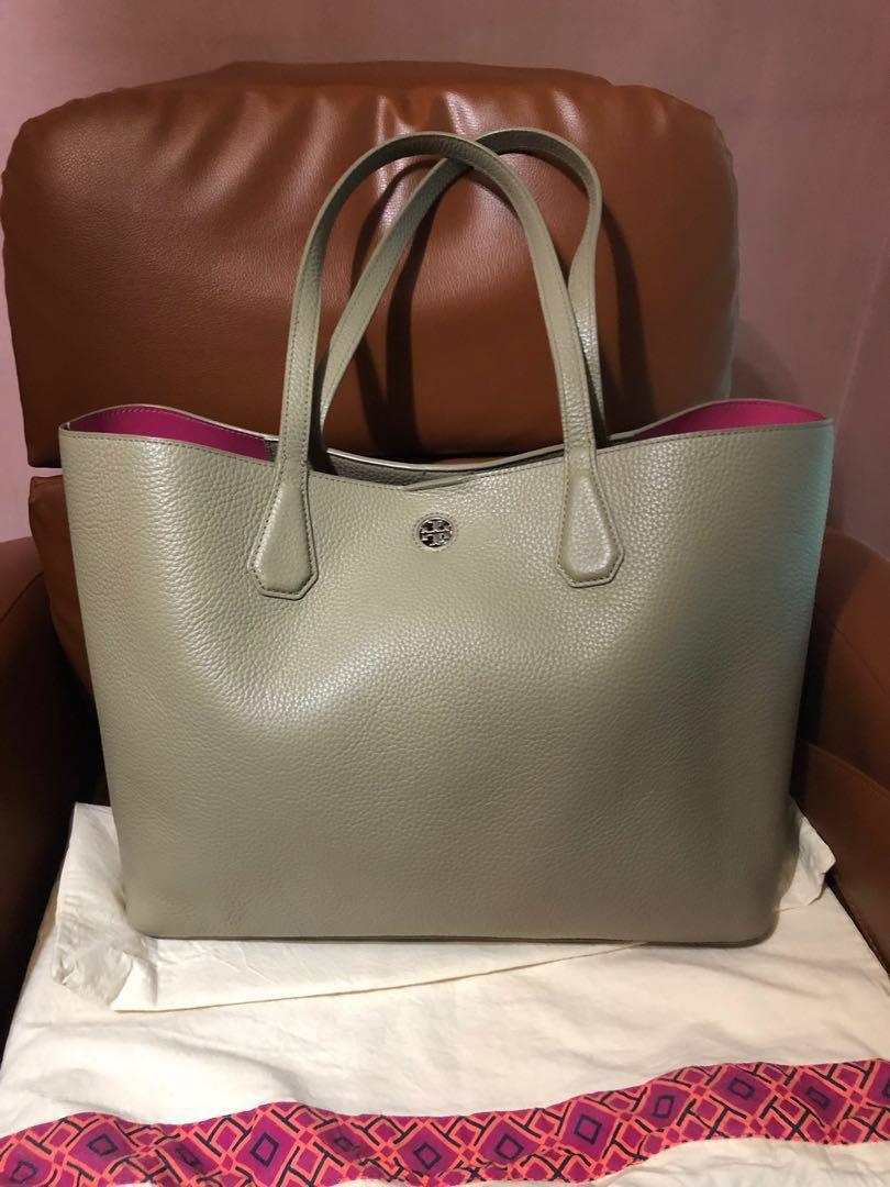 Reduced Price Tory Burch Perry Tote Bag French Grey, Luxury, Bags