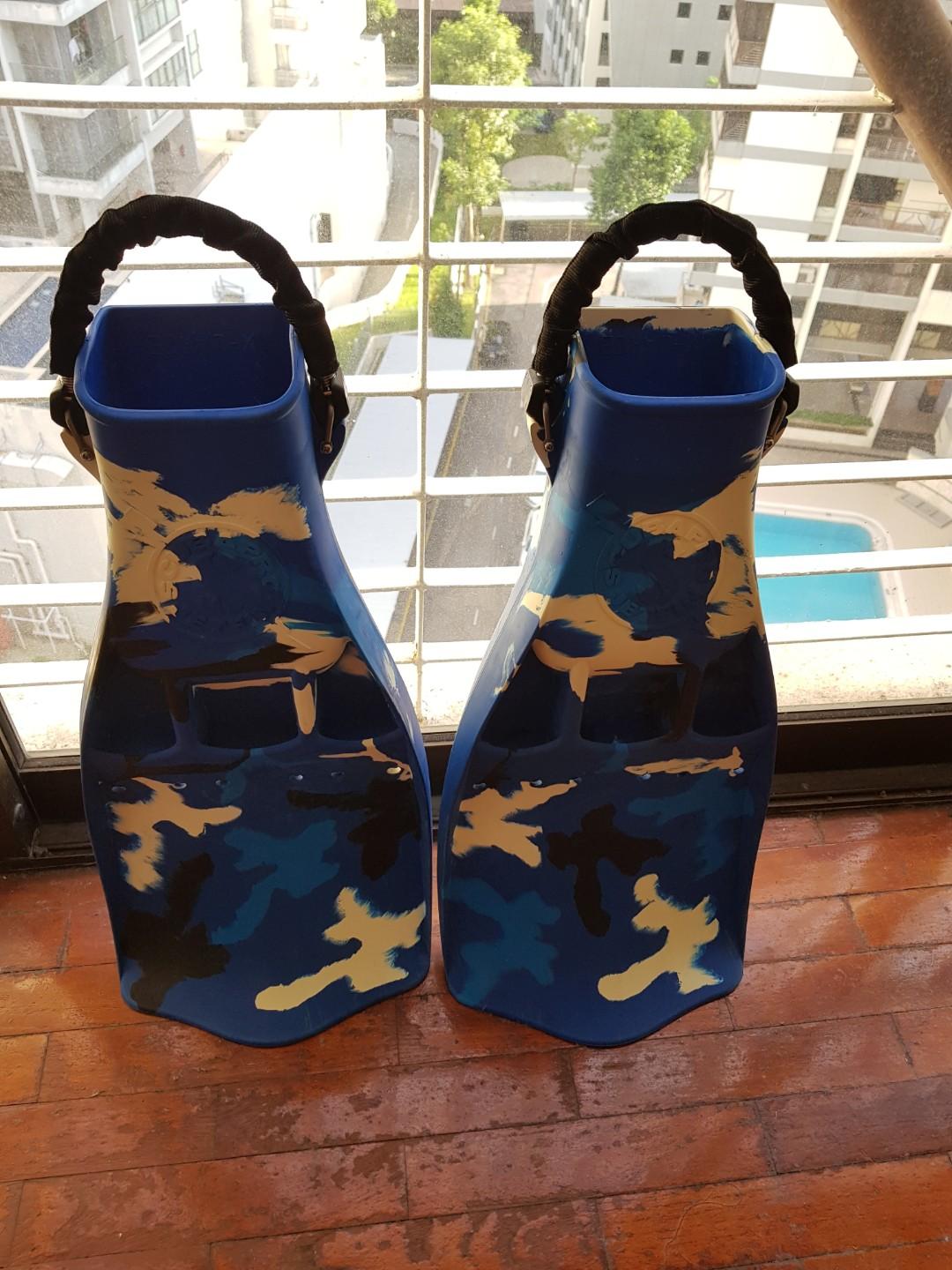 scubapro jet fins blue camo