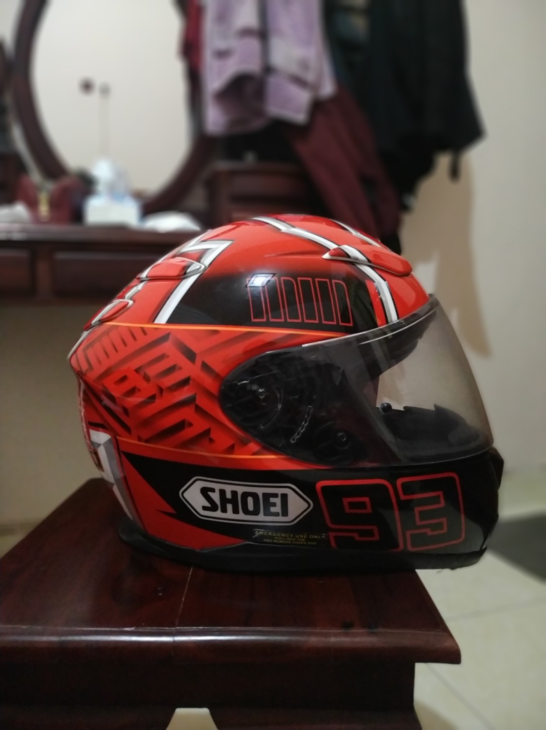 Shoei XR 1100 Marquez Red Ant, Motor di Carousell
