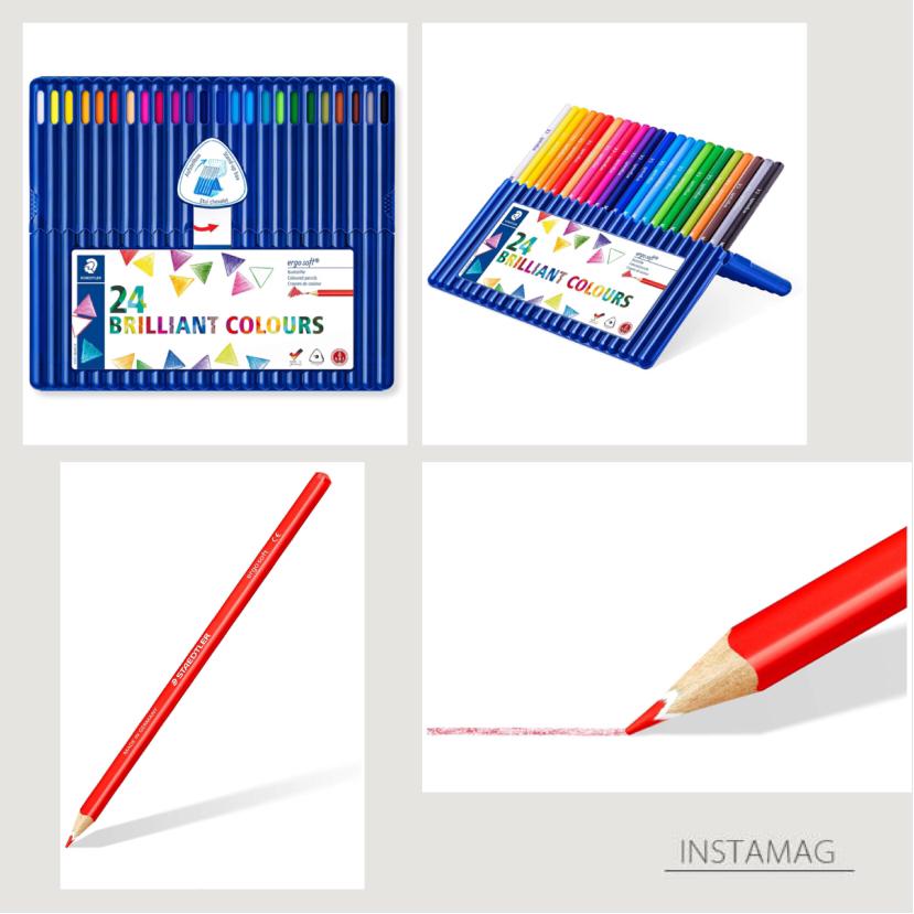 Staedtler 157 Sb24 Ergosoft Triangular Colouring Pencils Books