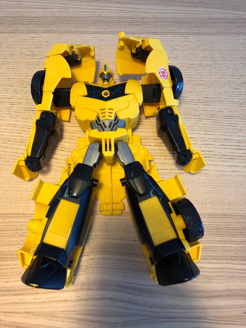yellow transformer toy