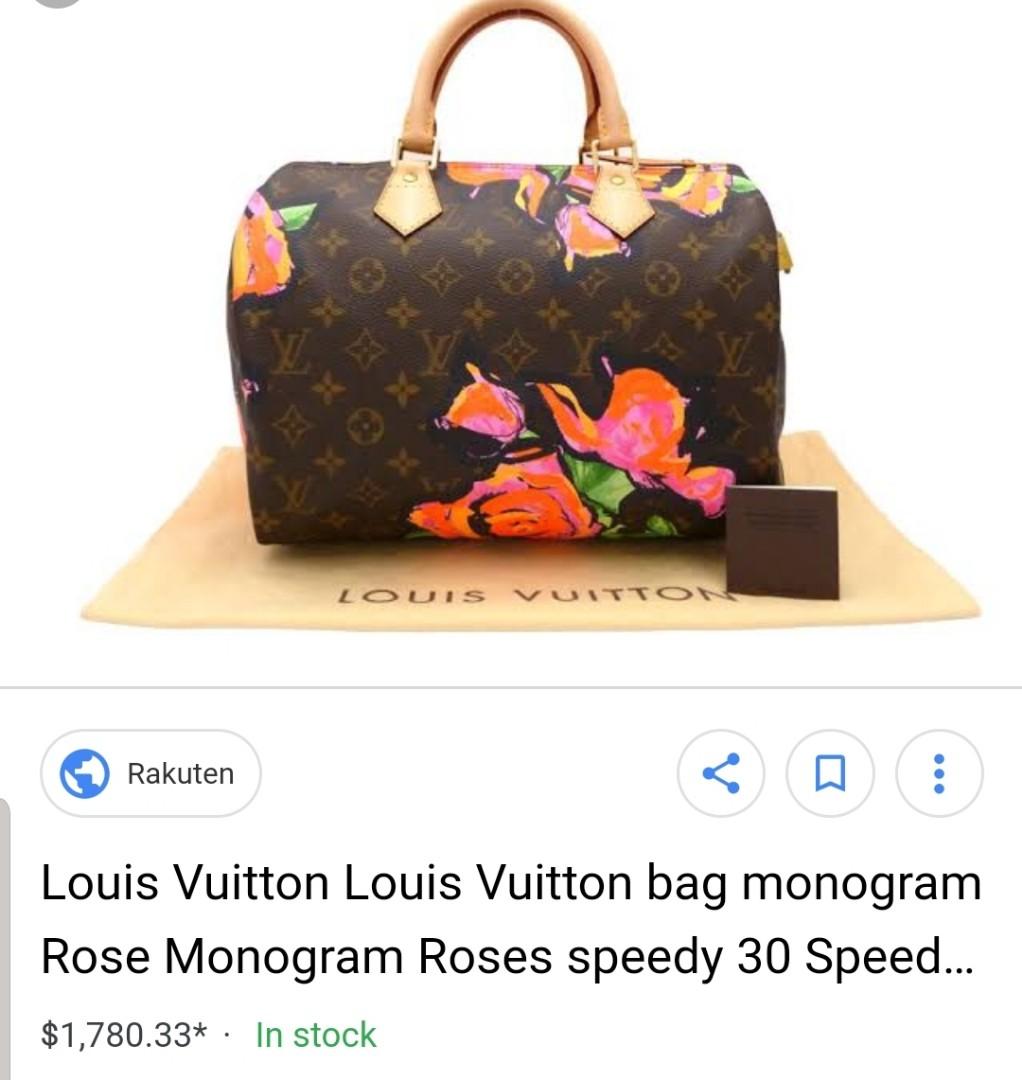 Louis Vuitton Speedy Stephen Sprouse Roses 30 Rare Rose Shoulder