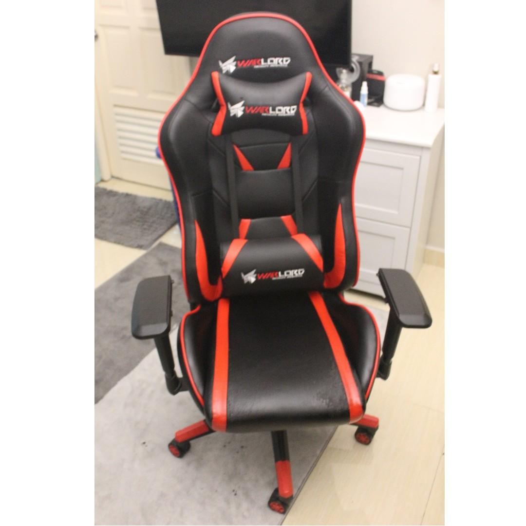 Warlord Project Phantom Gaming Chair Red Video Gaming Gaming