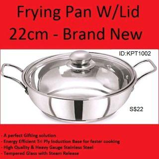 Frying Pan With Lid - 22cm 2.5L - BrandNew