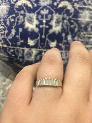 Stackable crystal ring