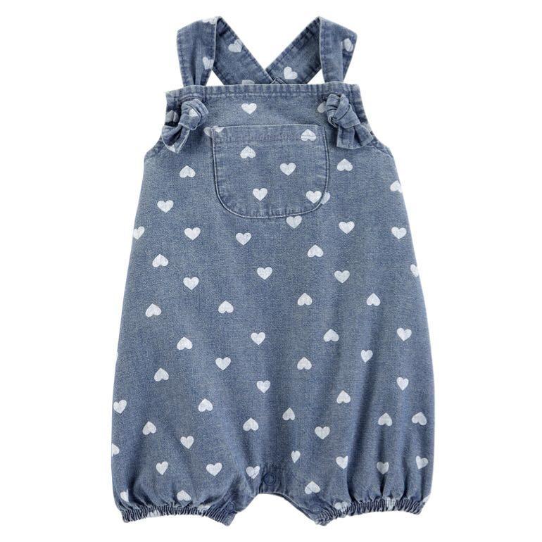 chambray bubble romper