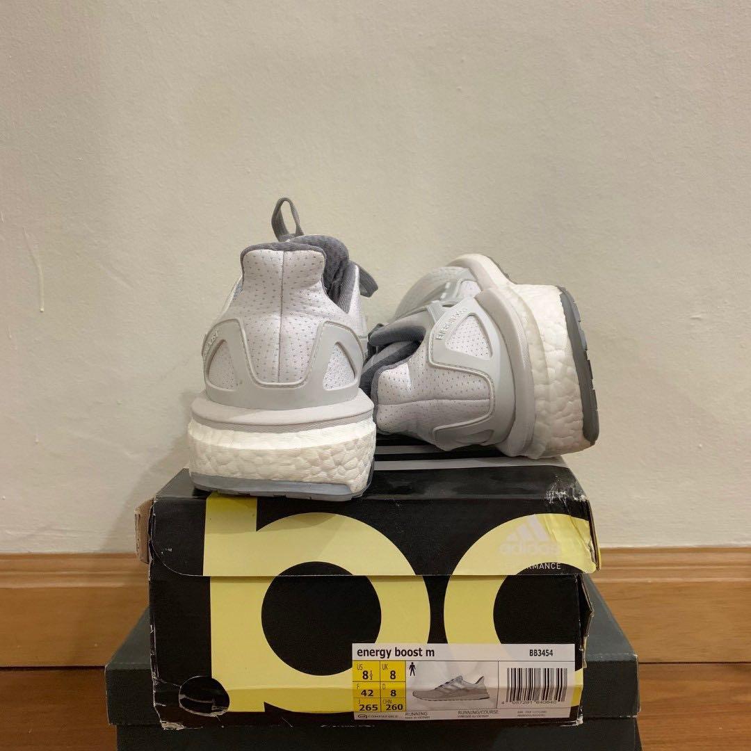 Adidas Energy Boost White/Grey US 8.5, Men's Fashion, Footwear, Sneakers on  Carousell