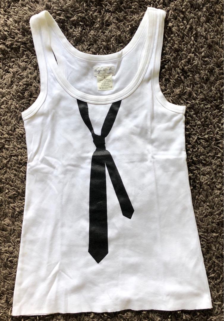 Agnes B Paris Made In France White Sleeveless Top Women S Fashion