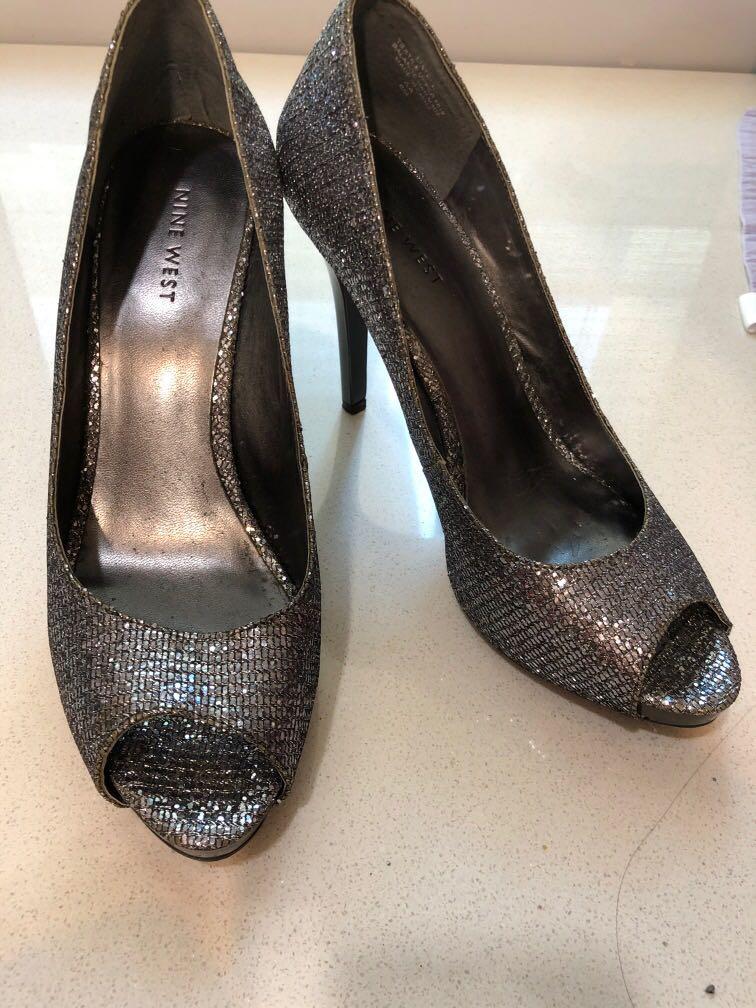 chrome high heels