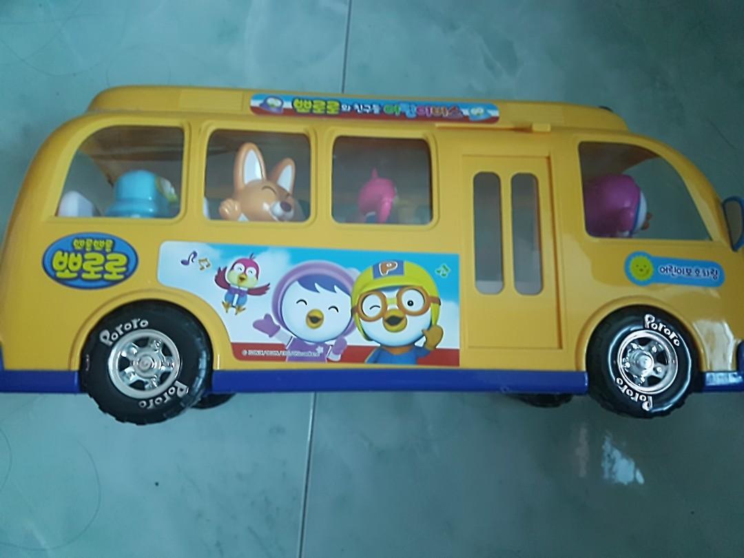 pororo school bus toy