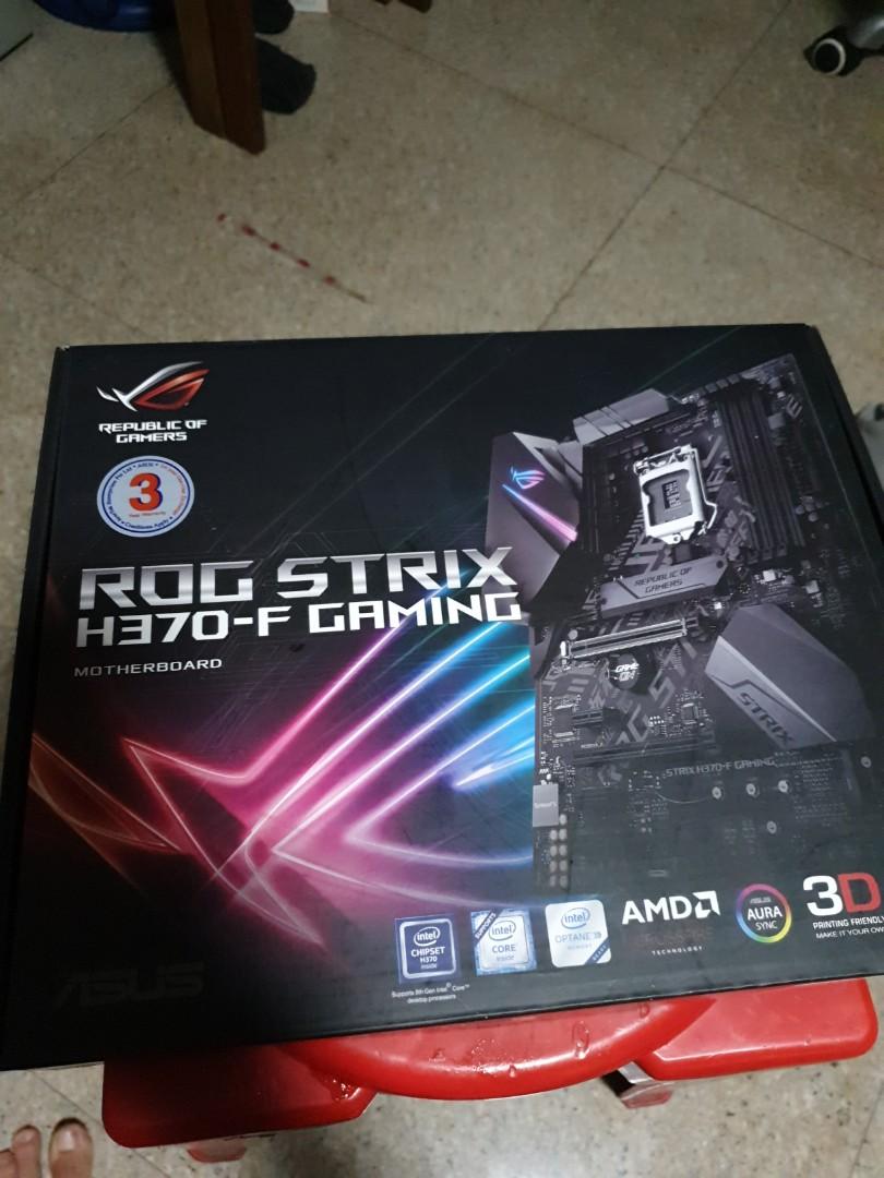 Asus Rog Strix H370 F Gaming Motherboard Electronics Computer Parts Accessories On Carousell