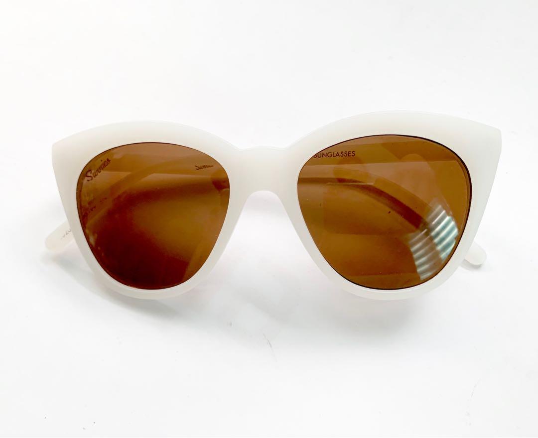 Authentic Sunnies (Matte White with Pouch) (Category: Sunglasses & Eyewear) located in Quezon City. Submitted by supervalue88 (Listing ID 233234454, Image 2). Description: Never used.