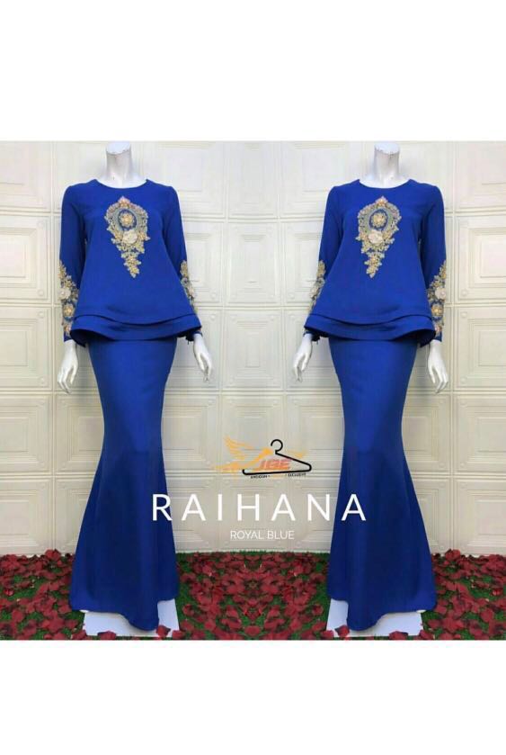 Baju Kurung Moden - Royal Blue, Women's 