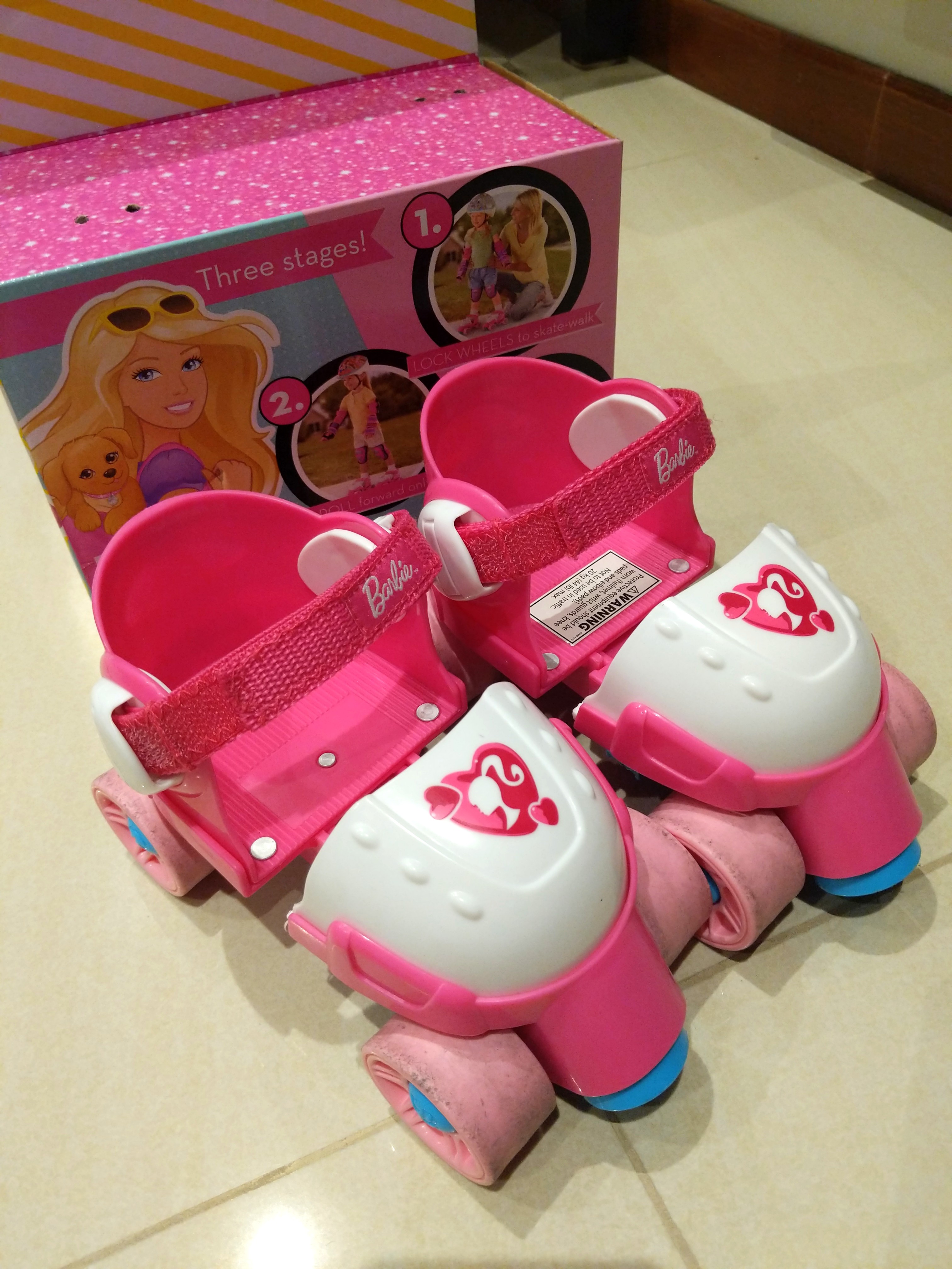 barbie shoes with wheels