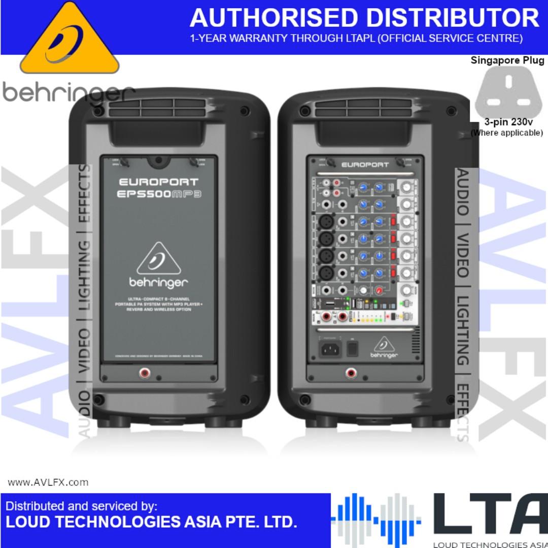behringer eps 500 mp3 portable pa system