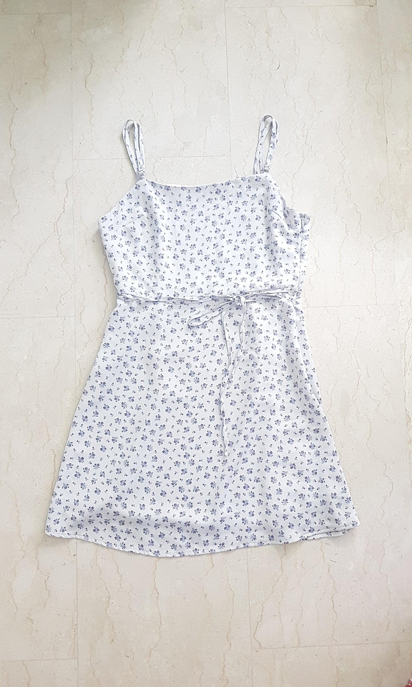 BNWOT Brandy Melville Sample off White blue purple pastel floral colleen  dress