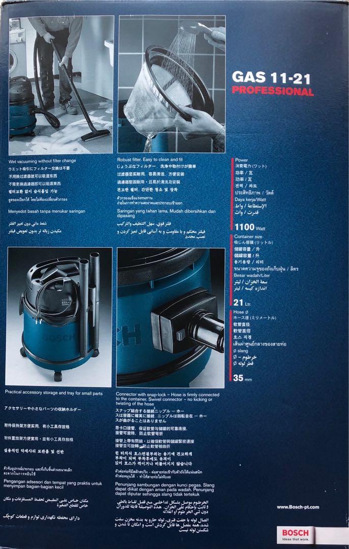 Bosch GAS 1121 Wet & Dry Vacuum Cleaner, TV & Home Appliances, Vacuum