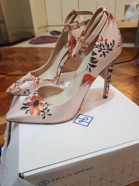 Call It Spring Pink Floral Shoes