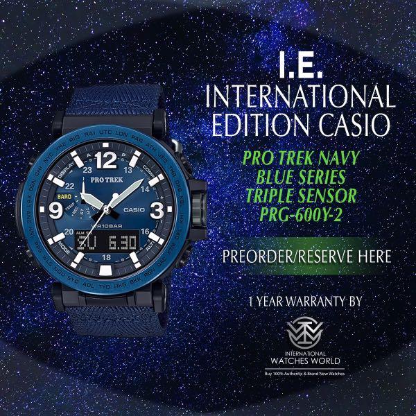 CASIO INTERNATIONAL EDITION PRO TREK BLUE SERIES PRG 600YB 2