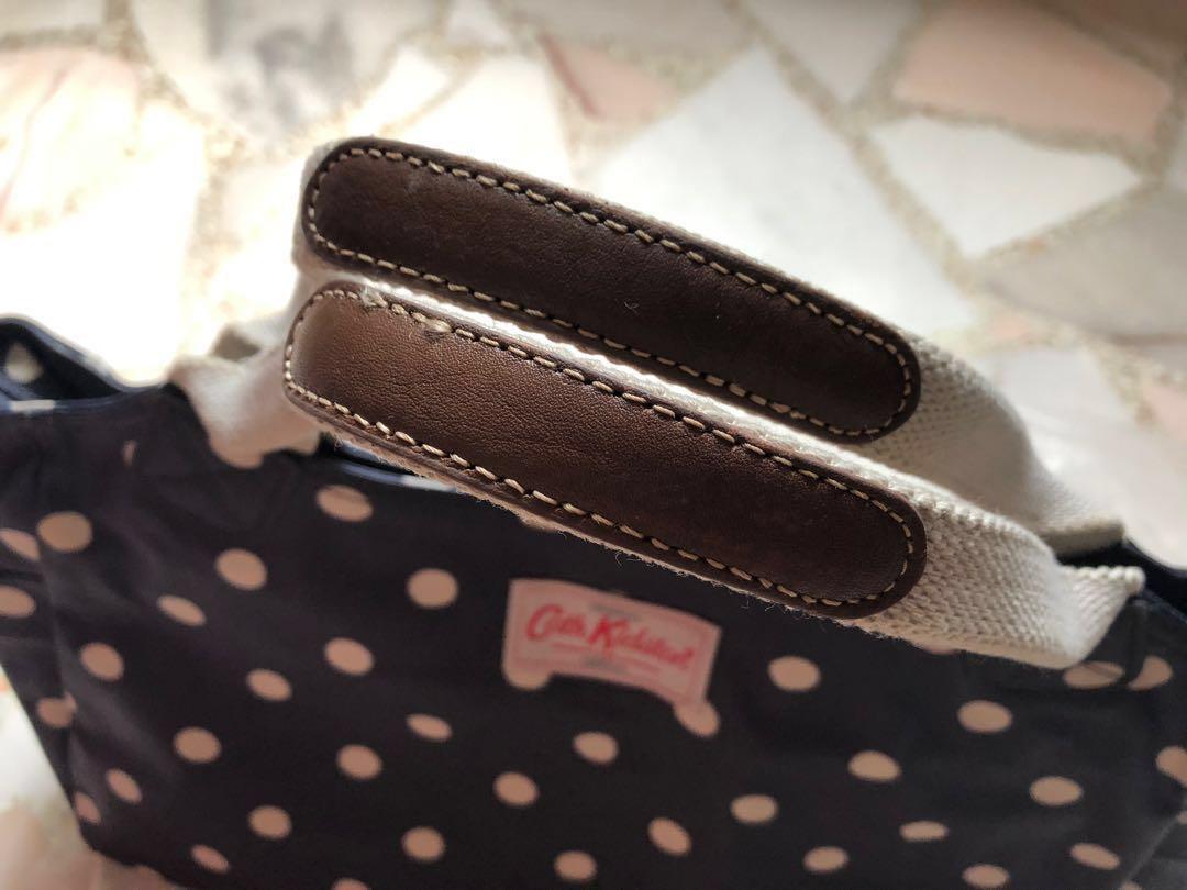 Cath Kidston Button Spot Dark Blue Matt Women s Fashion Bags