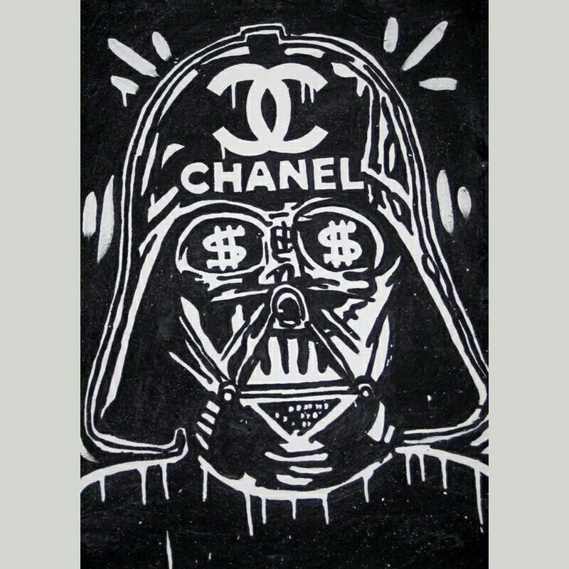 Chanel Oil Paint Darth Vader Painting Hand Made Design Craft Art Prints On Carousell
