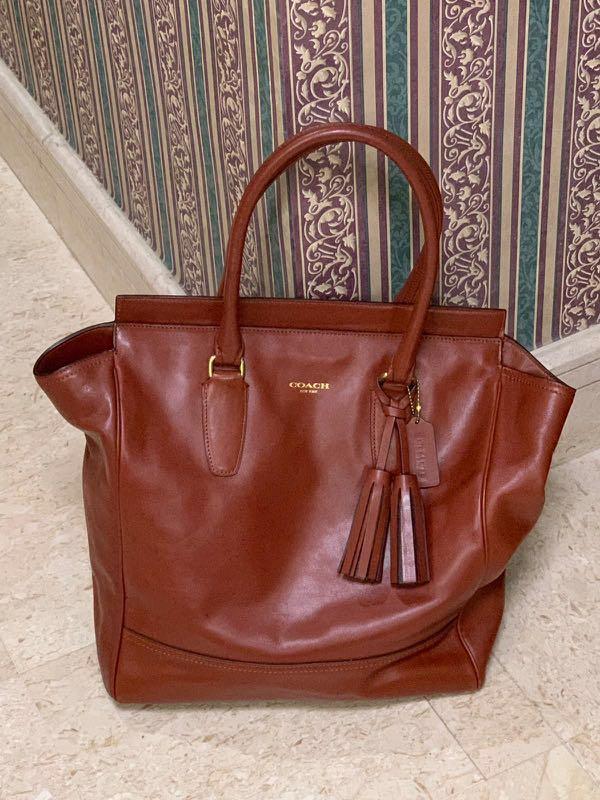 coach leather work bag