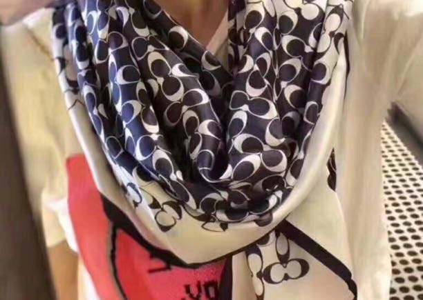 Coach silk scarf deals