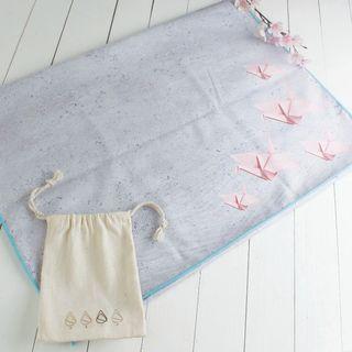 DRIP : Yoga Mat Towel (Crane design) with free Pouch