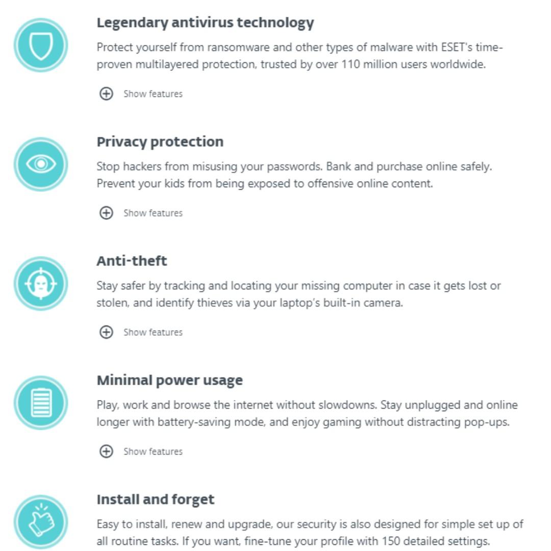 ESET Smart Security NOD32 Antivirus 3 Years License Product ...