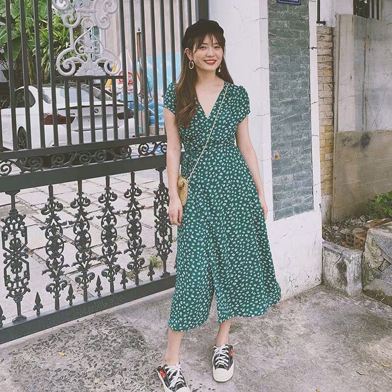 green daisy dress