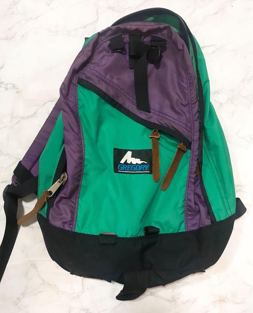 Gregory 五代蓝字九成新紫青色背包舊標籤 男裝 男裝袋 銀包 Carousell