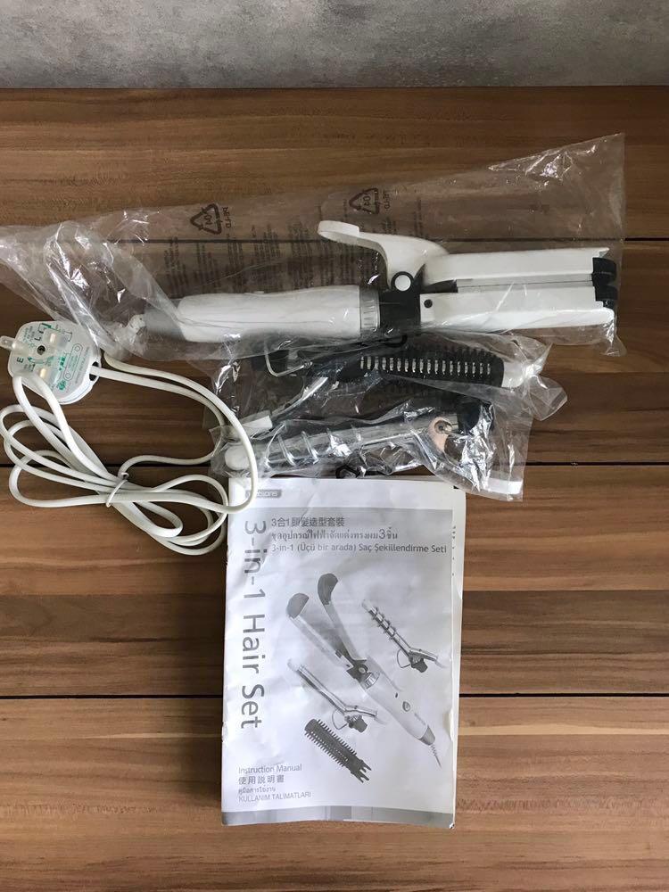 curling iron and straightener set