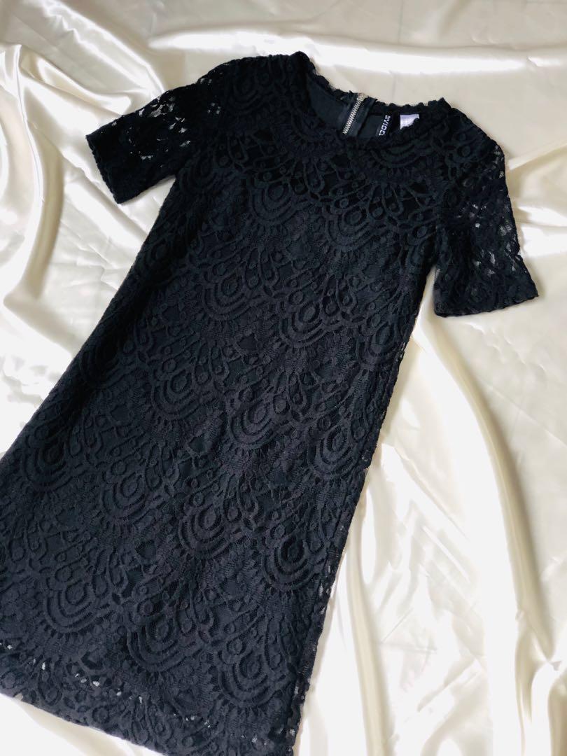 H M Divided Black Lace Dress Endgameyourexcess Women S Fashion Clothes Dresses Skirts On Carousell
