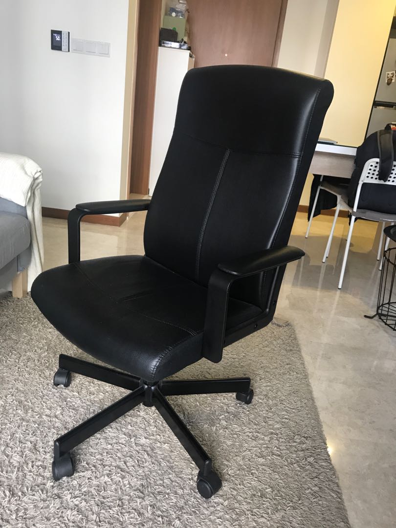 IKEA MILLBERGET Swivel Office Chair (black), Furniture & Home Living